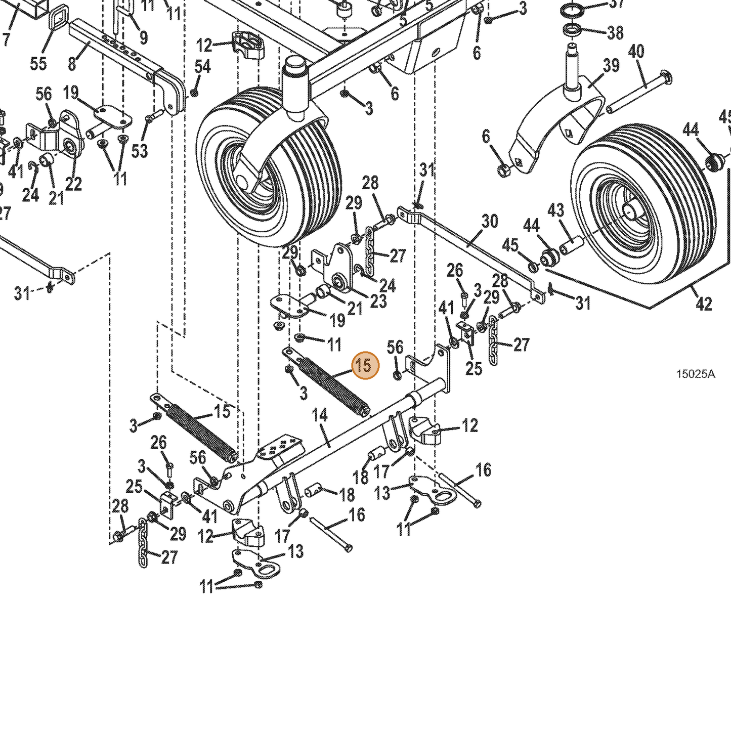 Grasshopper part 604513 — IPL diagram snippet (6x zoom, amber highlight)