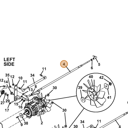 Grasshopper part 604524 — IPL diagram snippet (6x zoom, amber highlight)