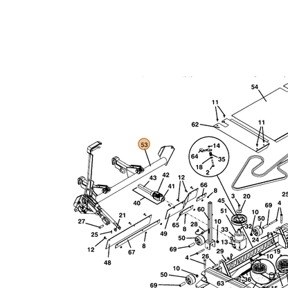 Grasshopper part 604544 — IPL diagram snippet (6x zoom, amber highlight)