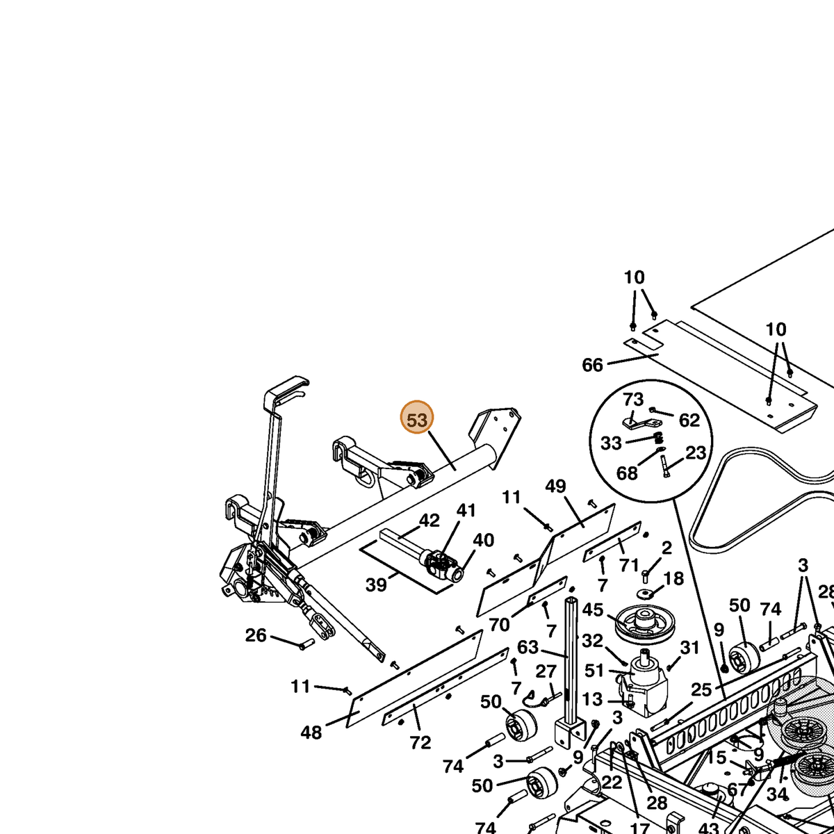Grasshopper part 604548 — IPL diagram snippet (6x zoom, amber highlight)