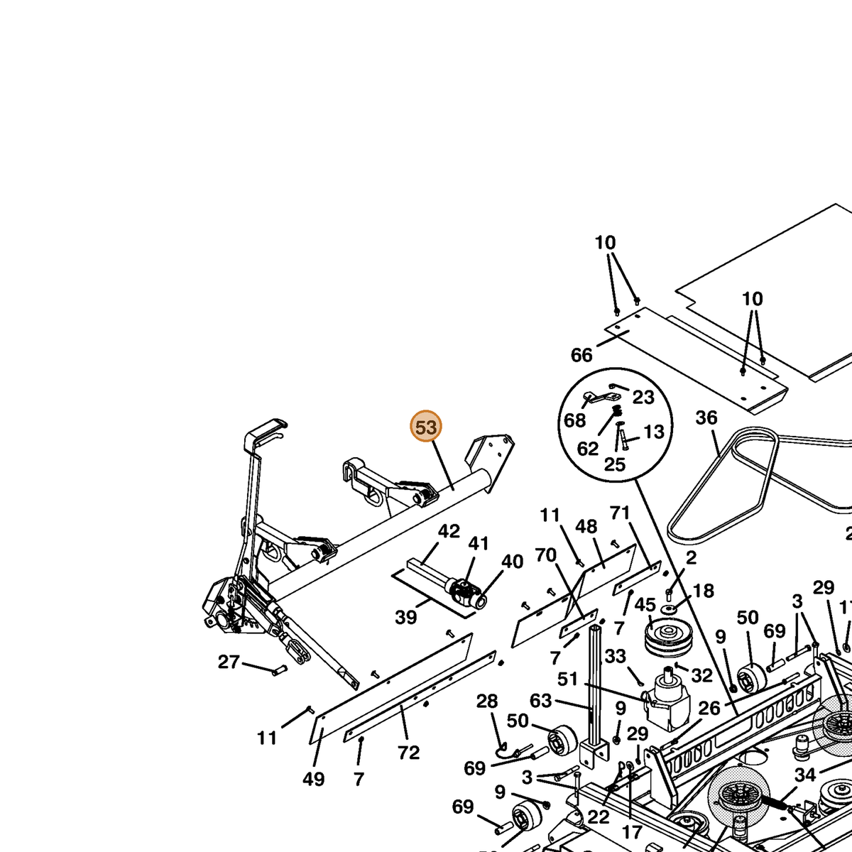 Grasshopper part 604552 — IPL diagram snippet (6x zoom, amber highlight)