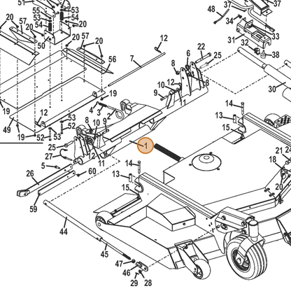 Grasshopper part 604557 — IPL diagram snippet (6x zoom, amber highlight)