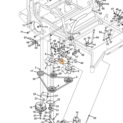 Grasshopper part 604610 — IPL diagram snippet (6x zoom, amber highlight)