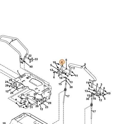 Grasshopper part 604613 — IPL diagram snippet (6x zoom, amber highlight)
