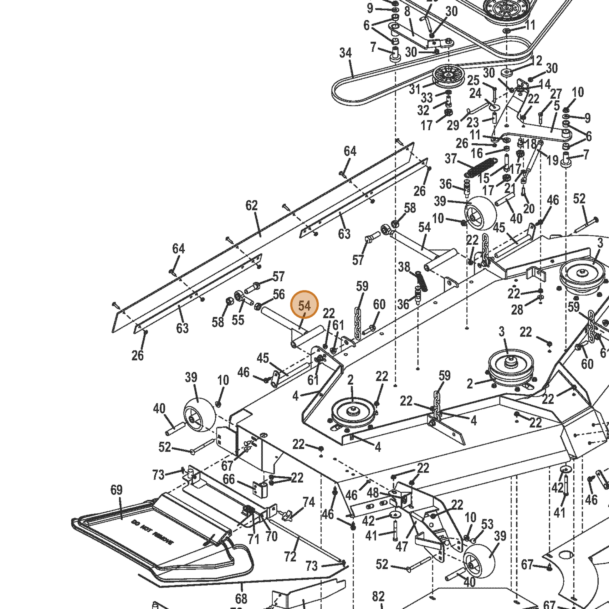 Grasshopper part 604667 — IPL diagram snippet (6x zoom, amber highlight)