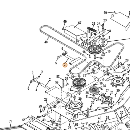 Grasshopper part 604669 — IPL diagram snippet (6x zoom, amber highlight)