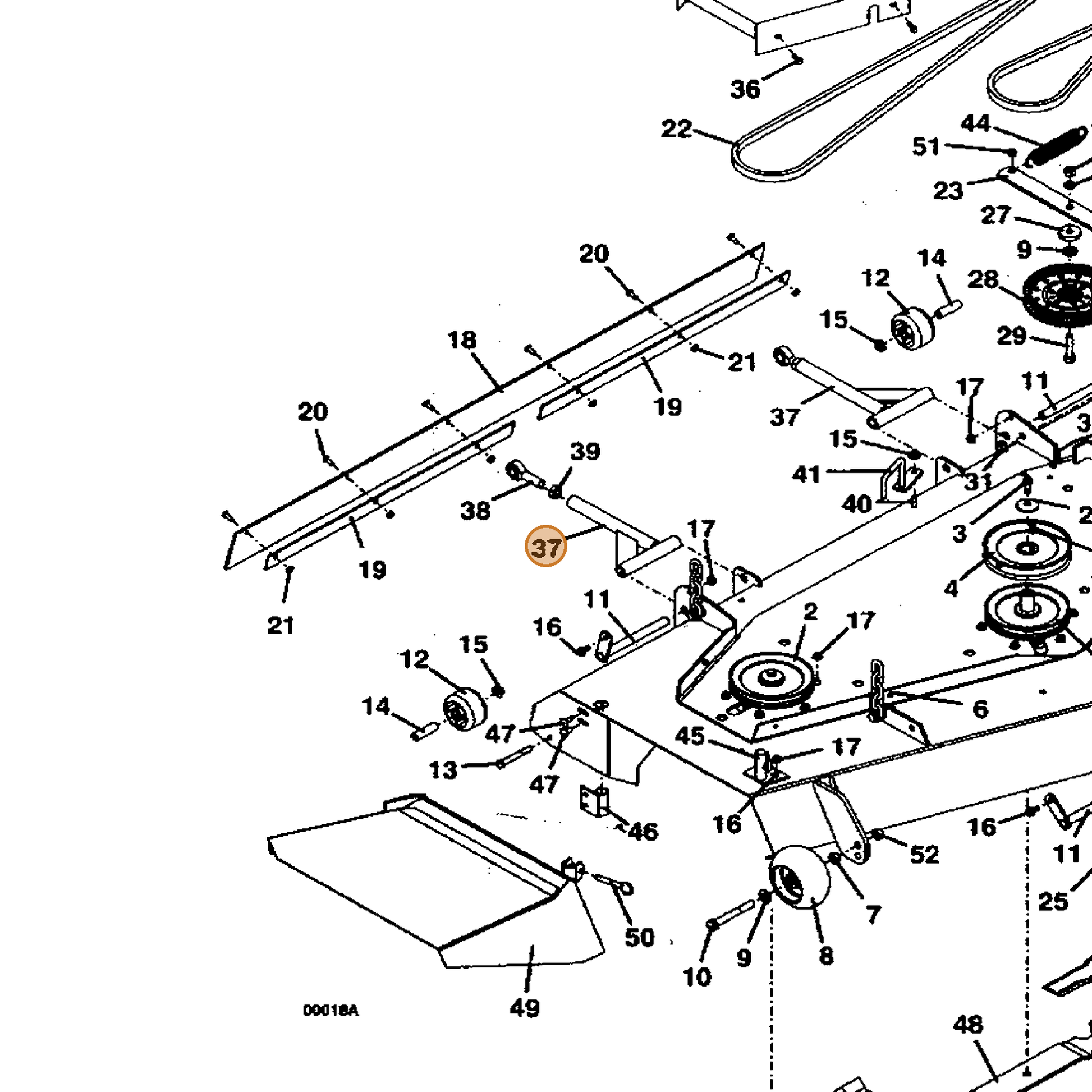 Grasshopper part 604673 — IPL diagram snippet (6x zoom, amber highlight)