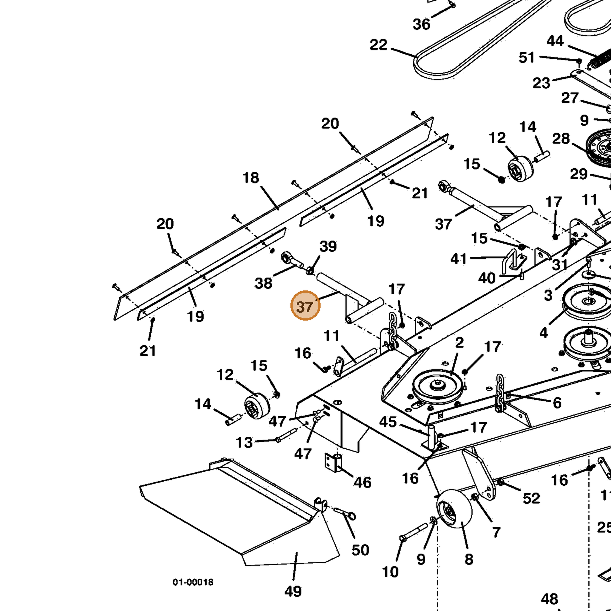 Grasshopper part 604676 — IPL diagram snippet (6x zoom, amber highlight)