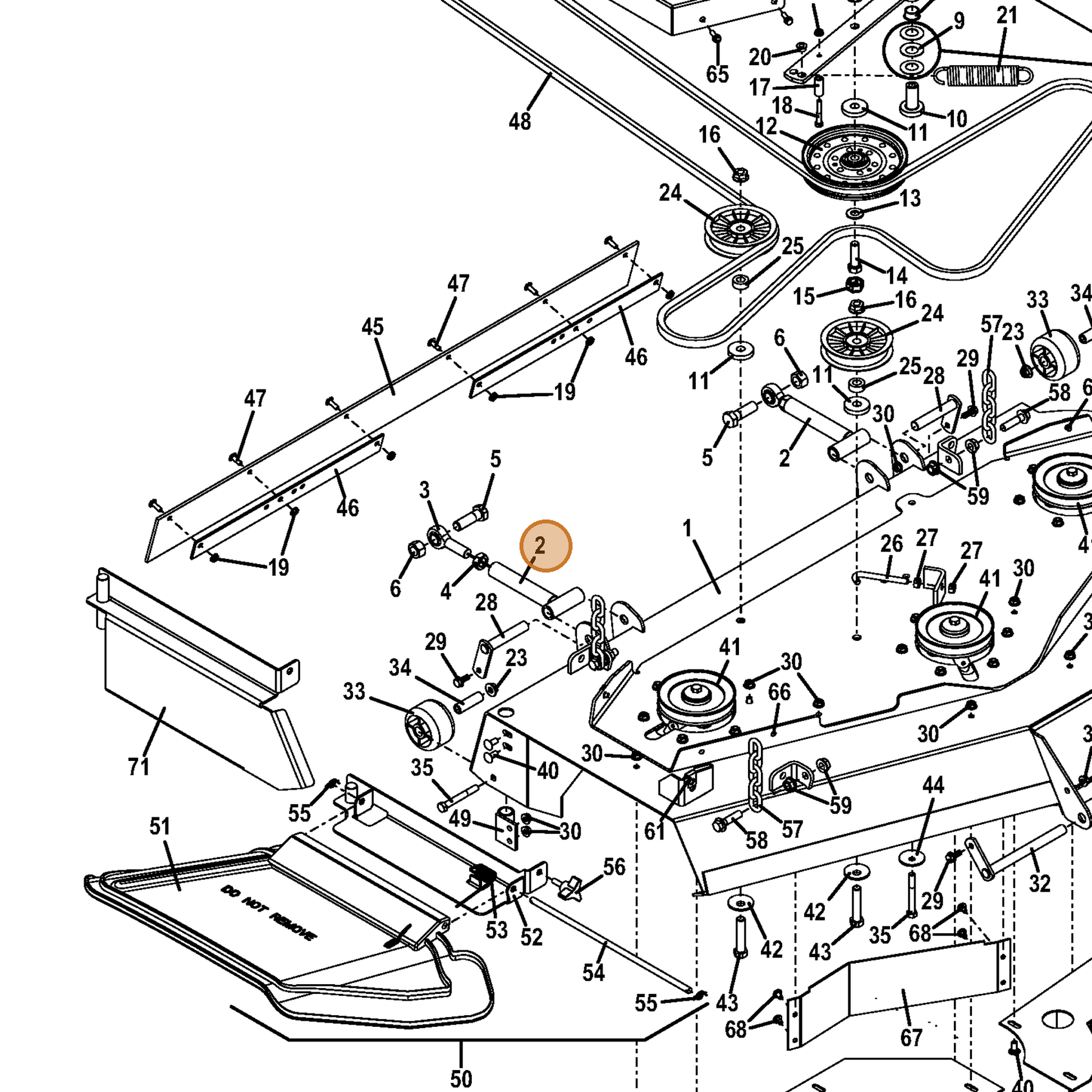 Grasshopper part 604678 — IPL diagram snippet (6x zoom, amber highlight)