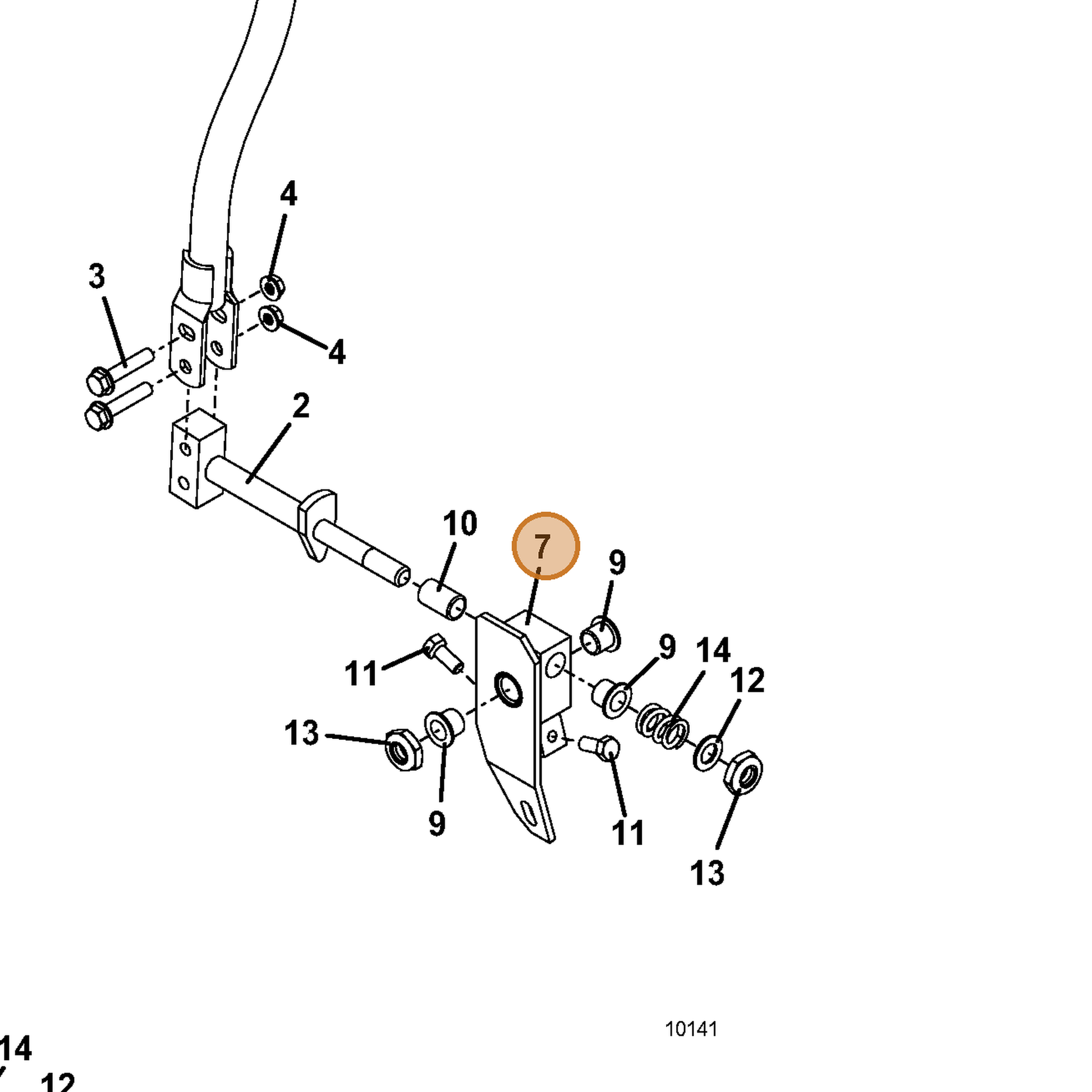 Grasshopper part 604713 — IPL diagram snippet (6x zoom, amber highlight)