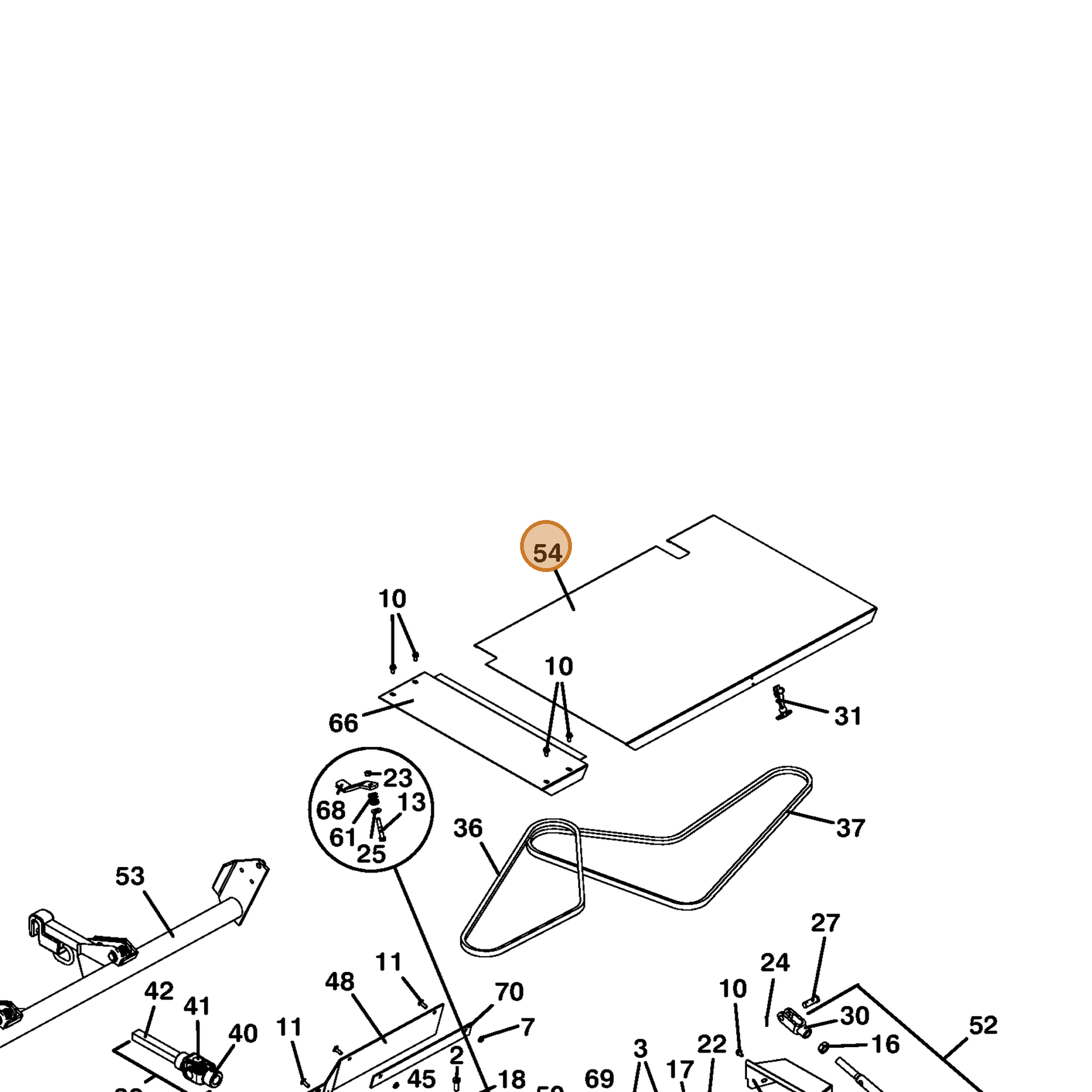 Grasshopper part 604726 — IPL diagram snippet (6x zoom, amber highlight)