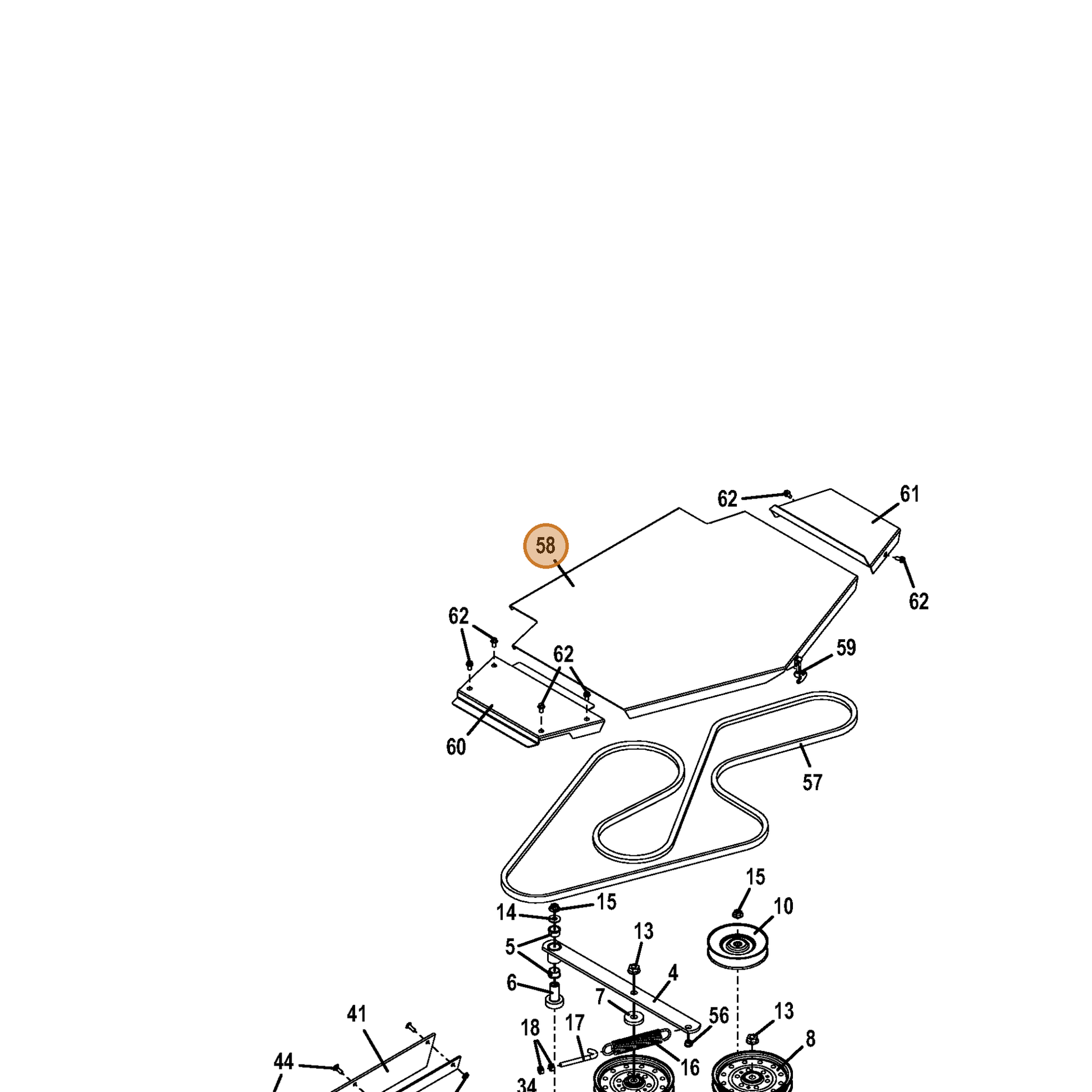 Grasshopper part 604742 — IPL diagram snippet (6x zoom, amber highlight)