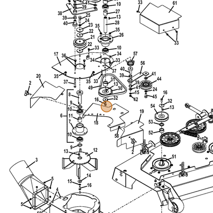 Grasshopper part 604765 — IPL diagram snippet (6x zoom, amber highlight)