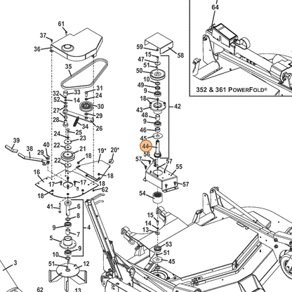 Grasshopper part 604766 — IPL diagram snippet (6x zoom, amber highlight)