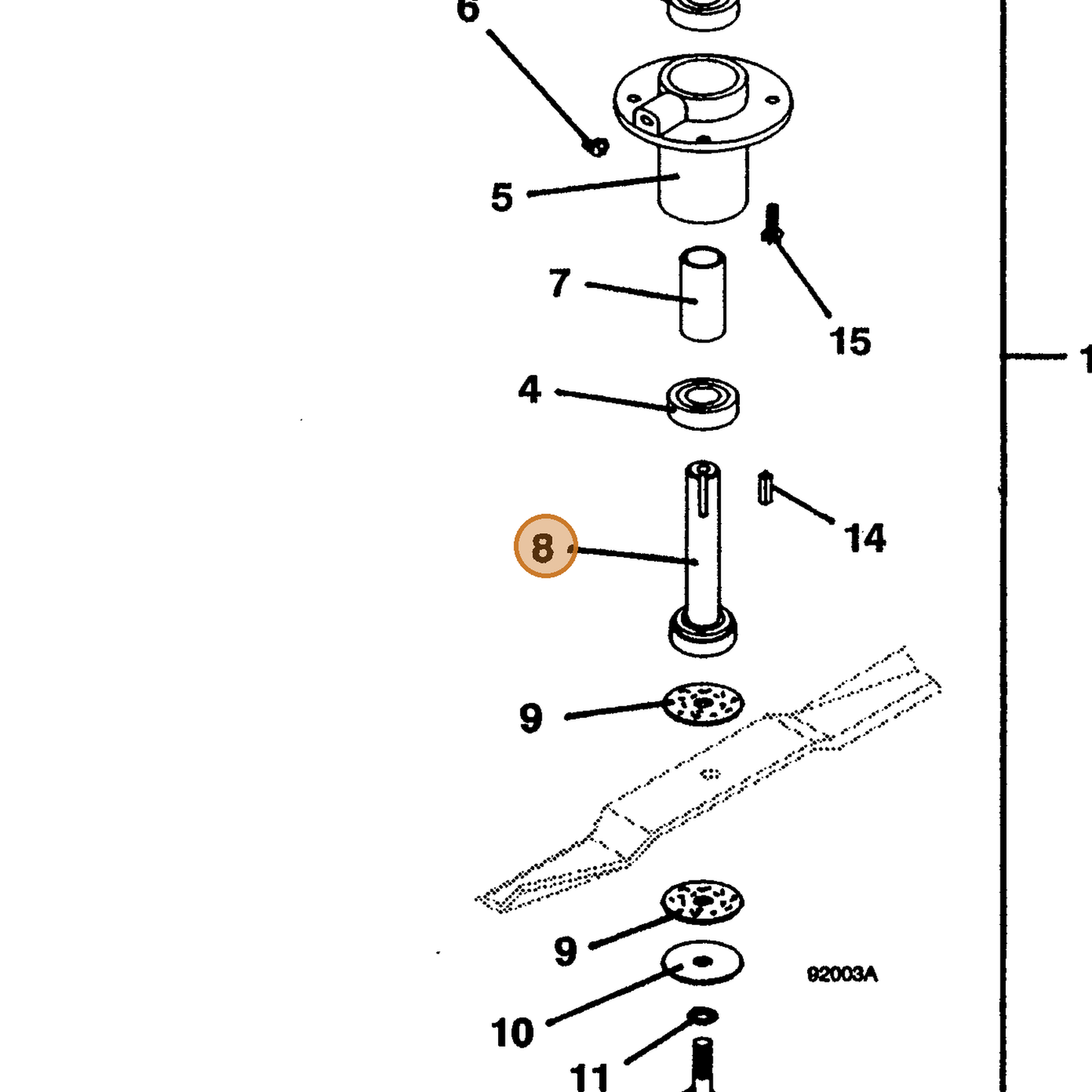 Grasshopper part 604770 — IPL diagram snippet (6x zoom, amber highlight)