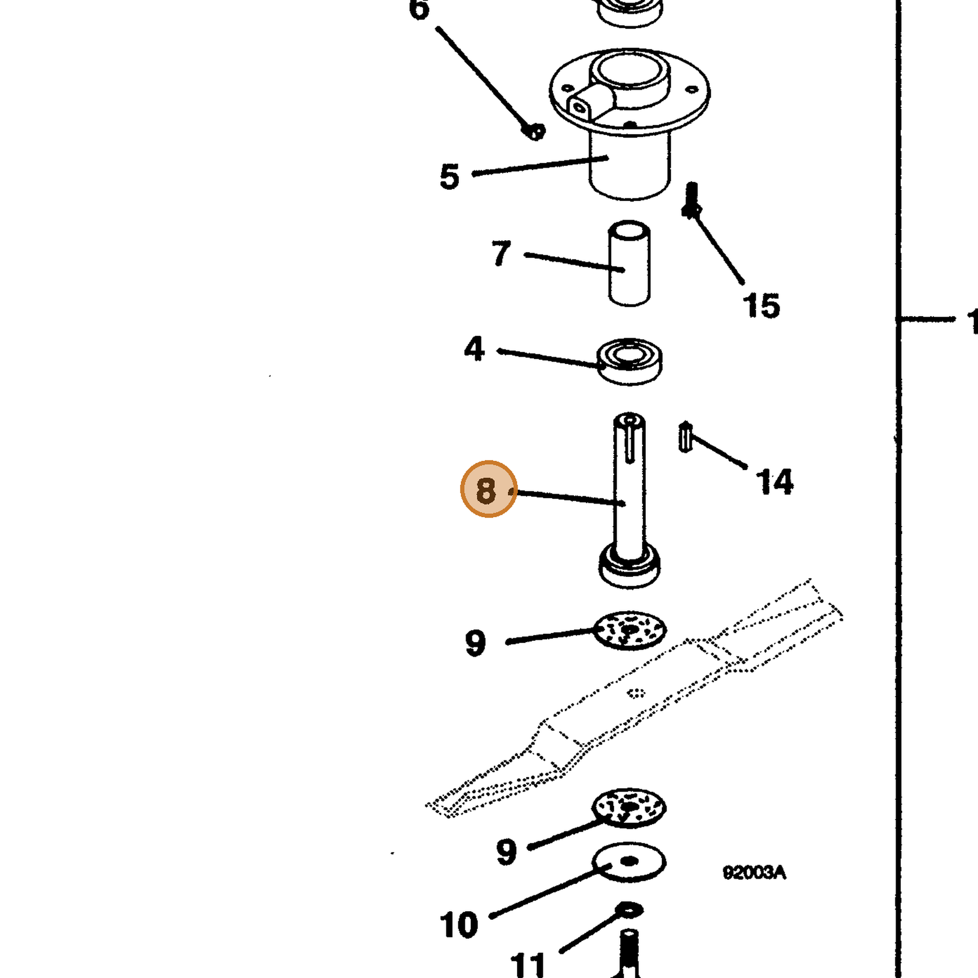 Grasshopper part 604770 — IPL diagram snippet (6x zoom, amber highlight)