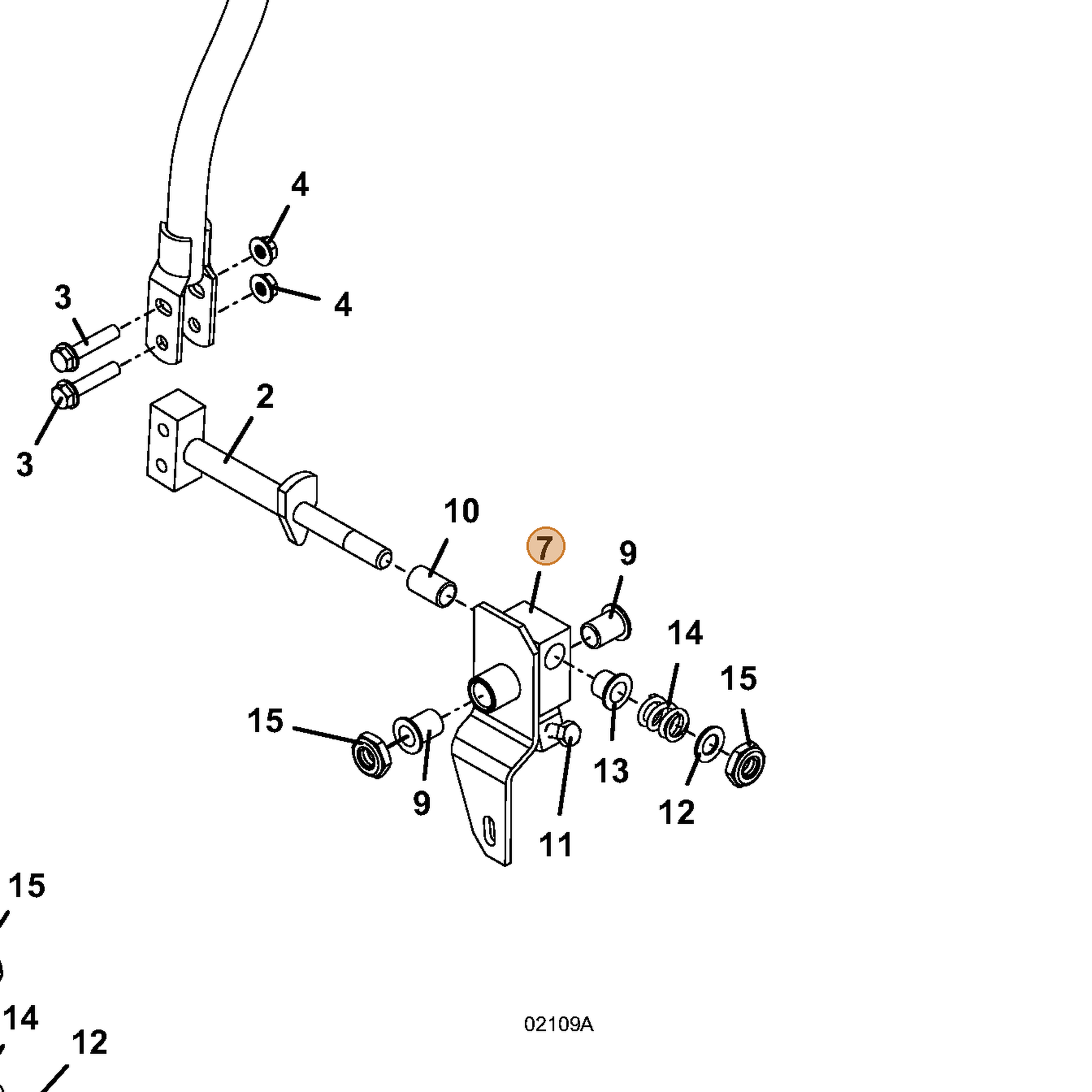 Grasshopper part 604771 — IPL diagram snippet (6x zoom, amber highlight)