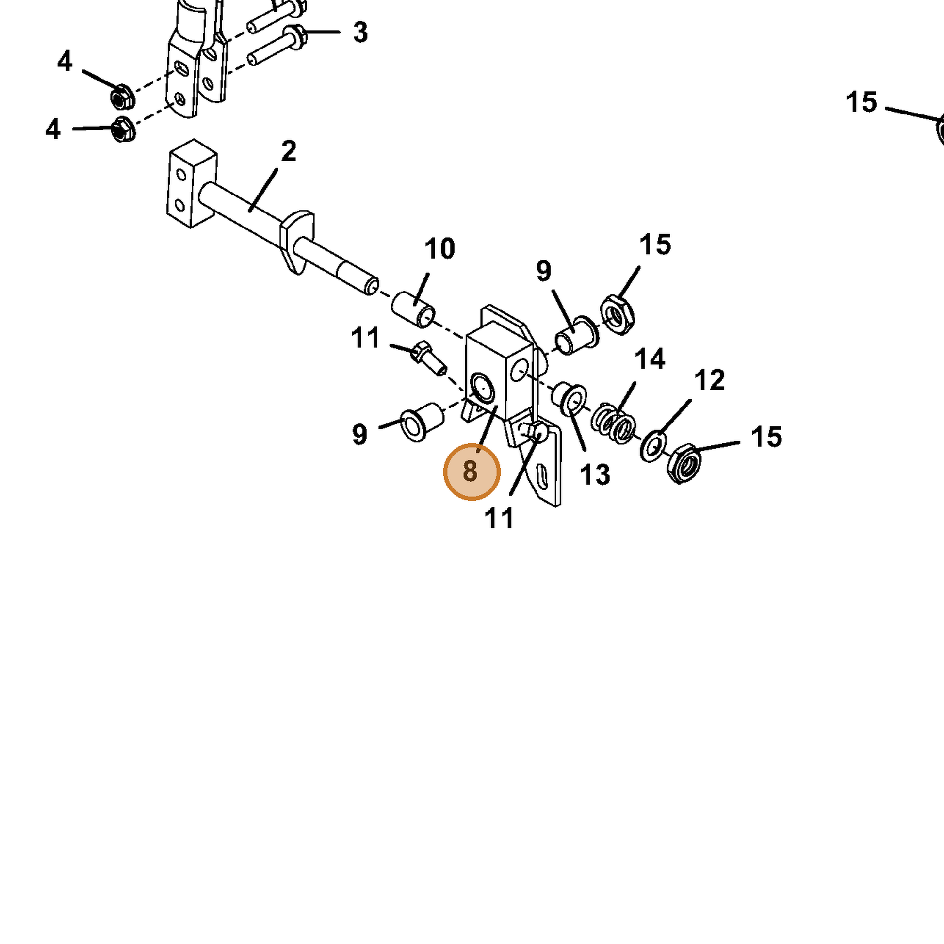 Grasshopper part 604772 — IPL diagram snippet (6x zoom, amber highlight)