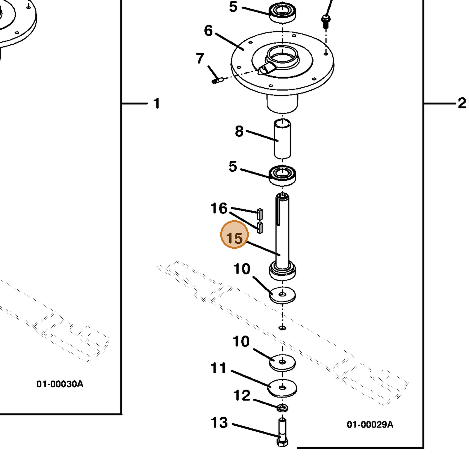 Grasshopper part 604773 — IPL diagram snippet (6x zoom, amber highlight)