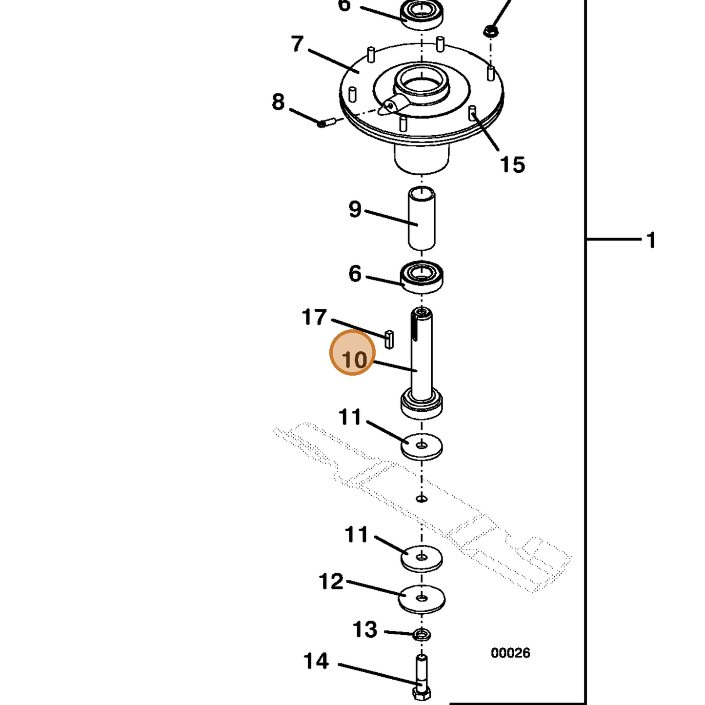Grasshopper part 604775 — IPL diagram snippet (6x zoom, amber highlight)