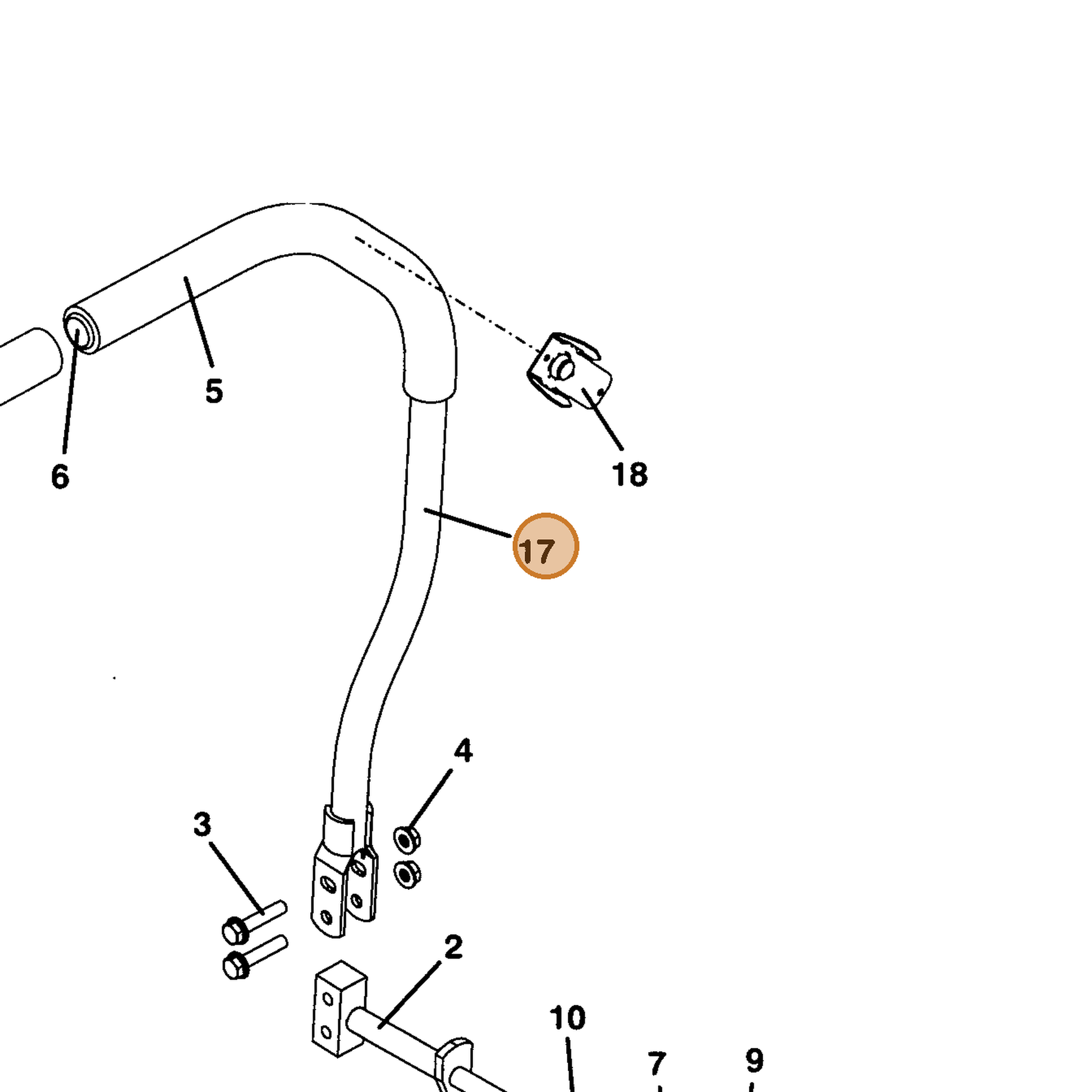 Grasshopper part 604779 — IPL diagram snippet (6x zoom, amber highlight)