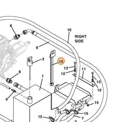 Grasshopper part 604785 — IPL diagram snippet (6x zoom, amber highlight)