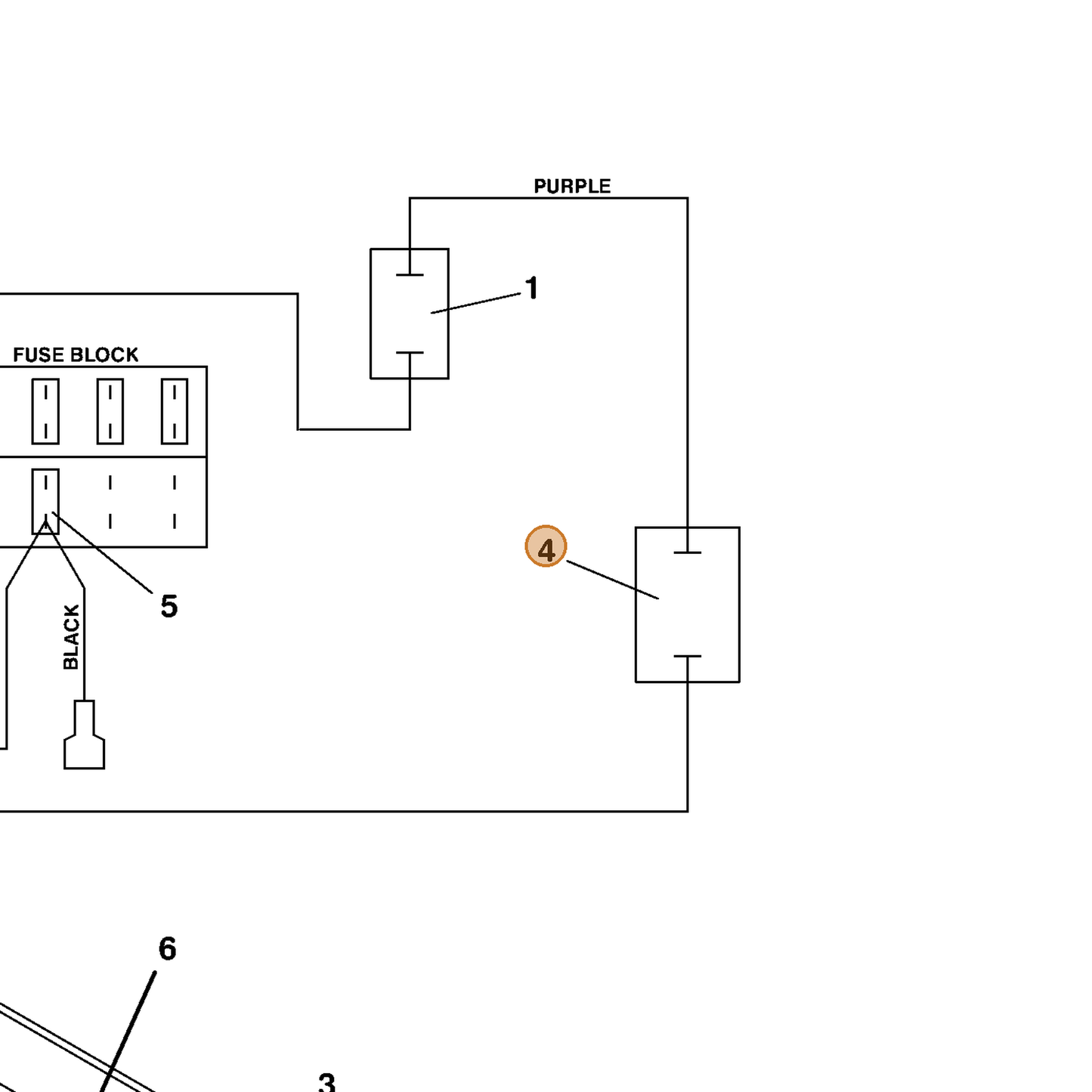 Grasshopper part 604799 — IPL diagram snippet (6x zoom, amber highlight)