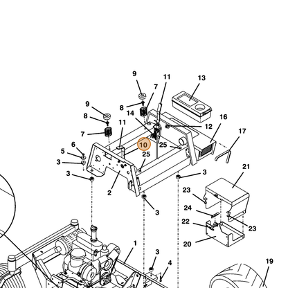 Grasshopper part 604823 — IPL diagram snippet (6x zoom, amber highlight)