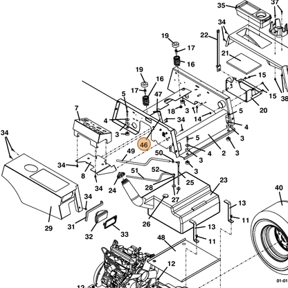 Grasshopper part 604828 — IPL diagram snippet (6x zoom, amber highlight)