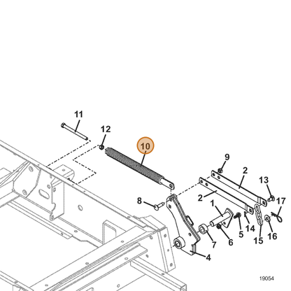 Grasshopper part 604839 — IPL diagram snippet (6x zoom, amber highlight)