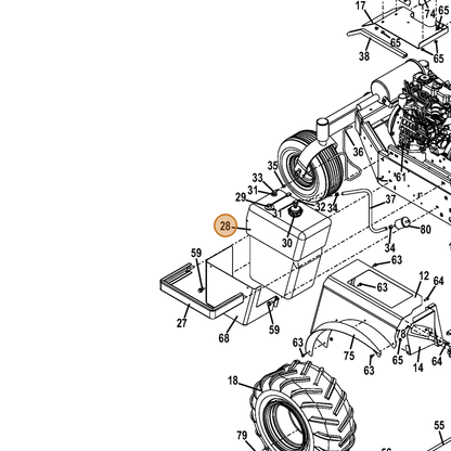 Grasshopper part 604847 — IPL diagram snippet (6x zoom, amber highlight)