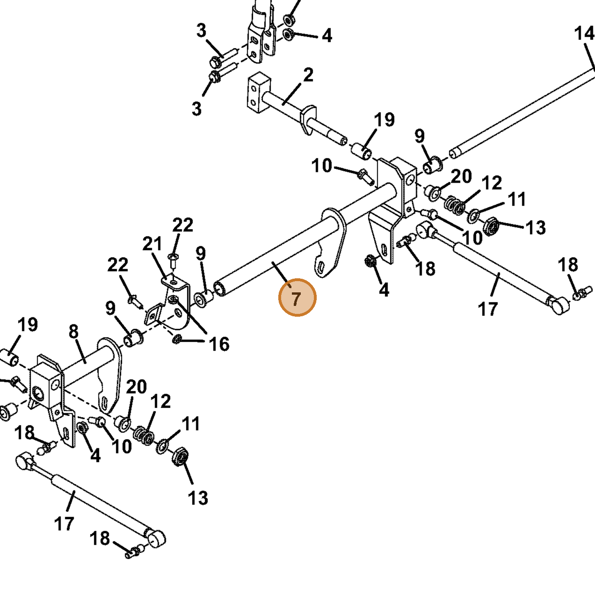 Grasshopper part 604854 — IPL diagram snippet (6x zoom, amber highlight)