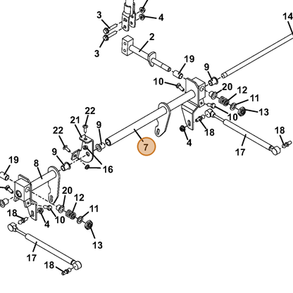 Grasshopper part 604854 — IPL diagram snippet (6x zoom, amber highlight)