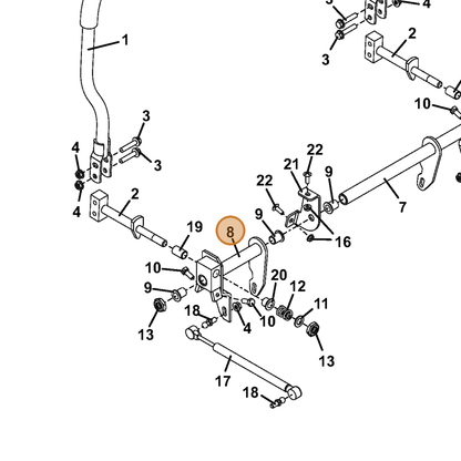Grasshopper part 604855 — IPL diagram snippet (6x zoom, amber highlight)