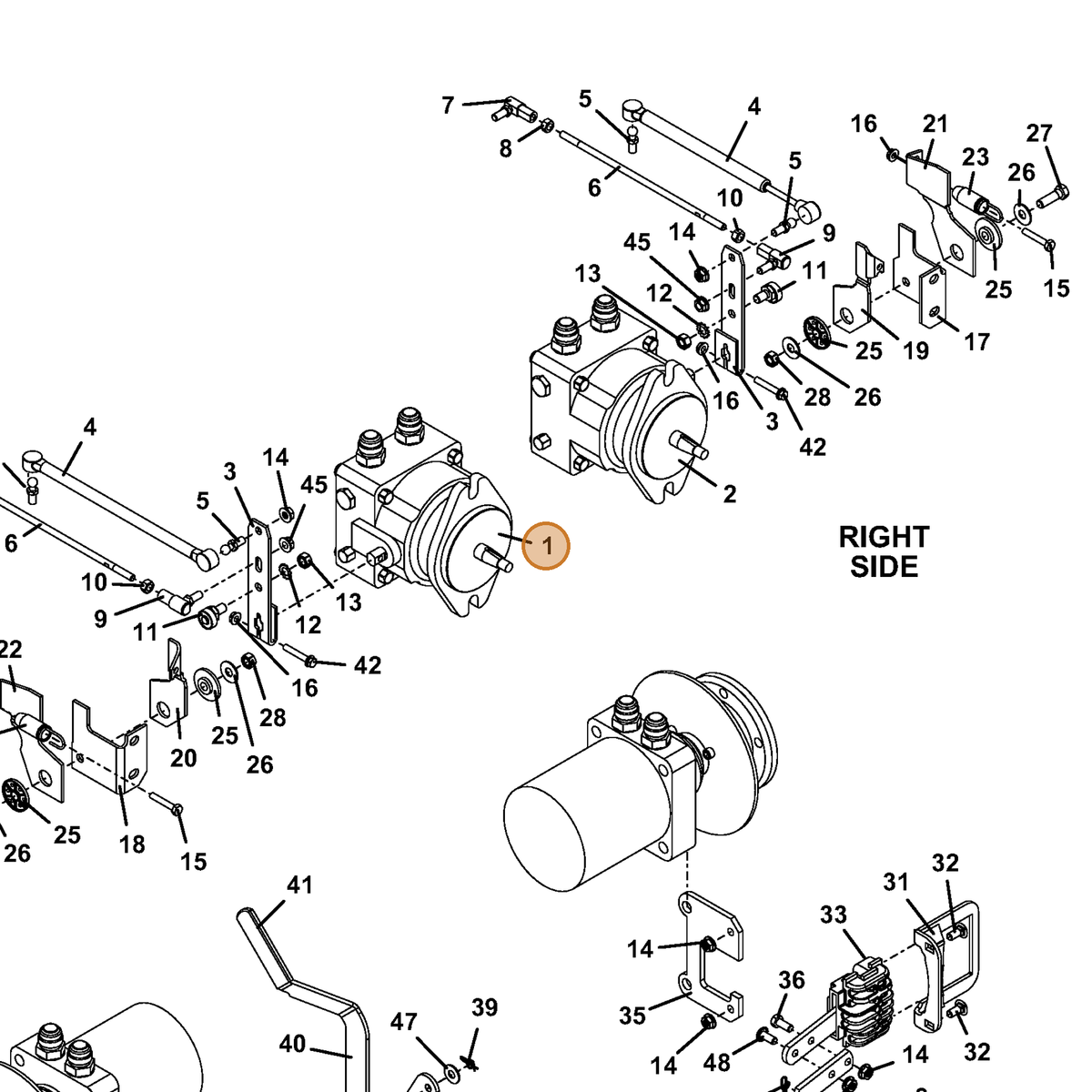Grasshopper part 604879 — IPL diagram snippet (6x zoom, amber highlight)