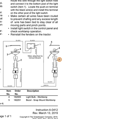 Grasshopper part 604893 — IPL diagram snippet (6x zoom, amber highlight)