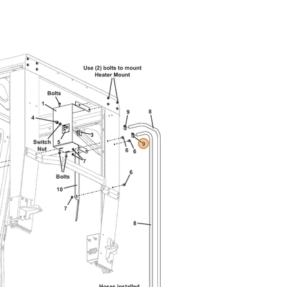 Grasshopper part 604915 — IPL diagram snippet (6x zoom, amber highlight)