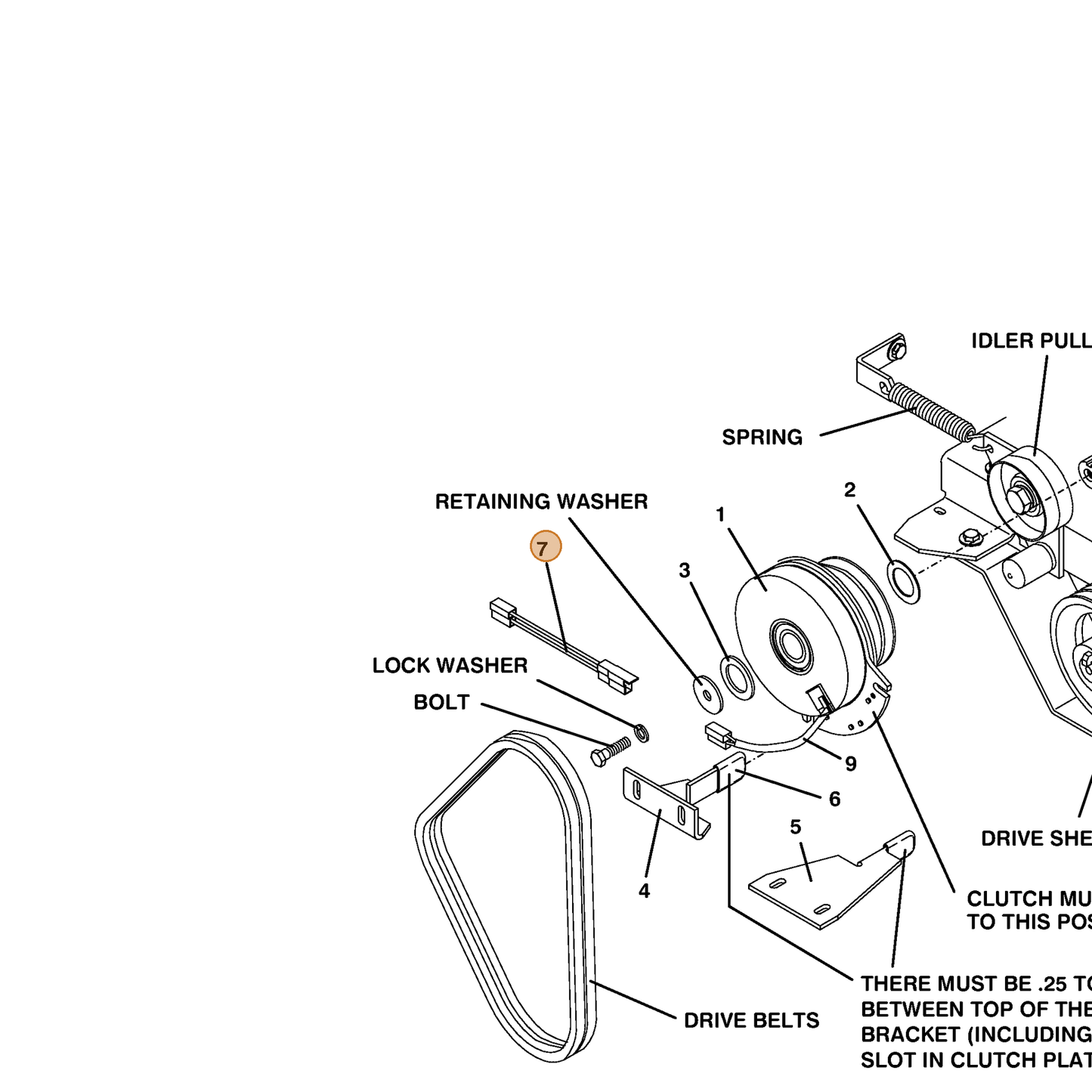 Grasshopper part 604926 — IPL diagram snippet (6x zoom, amber highlight)