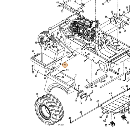 Grasshopper part 605796 — IPL diagram snippet (6x zoom, amber highlight)