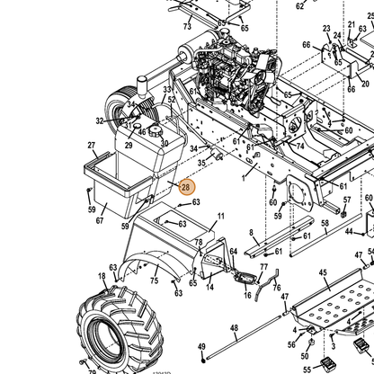 Grasshopper part 605797 — IPL diagram snippet (6x zoom, amber highlight)