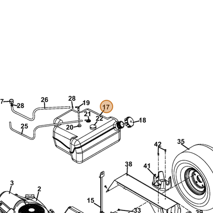 Grasshopper part 605805 — IPL diagram snippet (6x zoom, amber highlight)