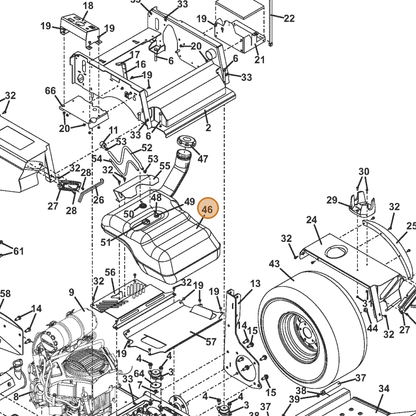 Grasshopper part 605806 — IPL diagram snippet (6x zoom, amber highlight)