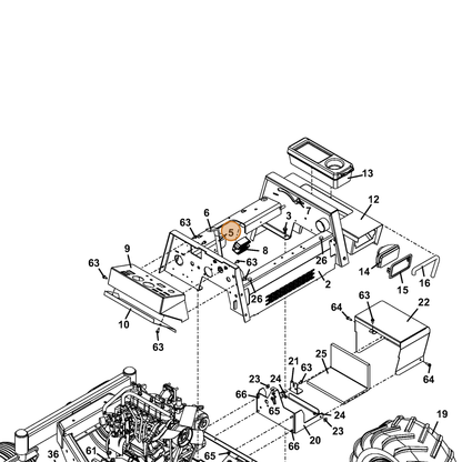 Grasshopper part 605820 — IPL diagram snippet (6x zoom, amber highlight)