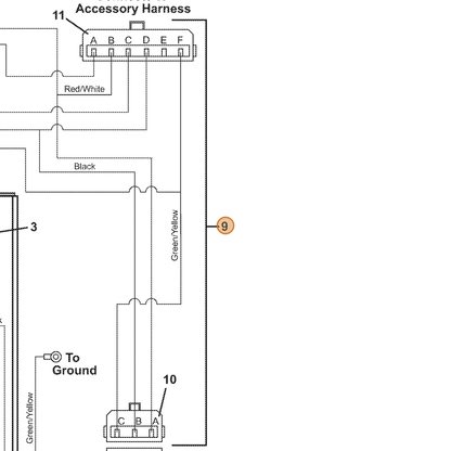 Grasshopper part 605860 — IPL diagram snippet (6x zoom, amber highlight)
