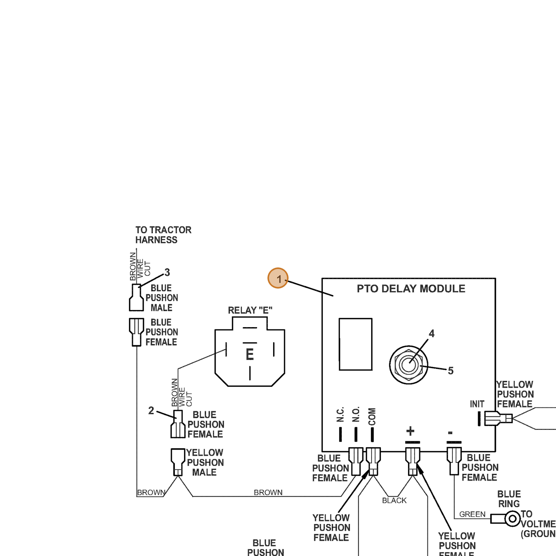 Grasshopper part 605983 — IPL diagram snippet (6x zoom, amber highlight)