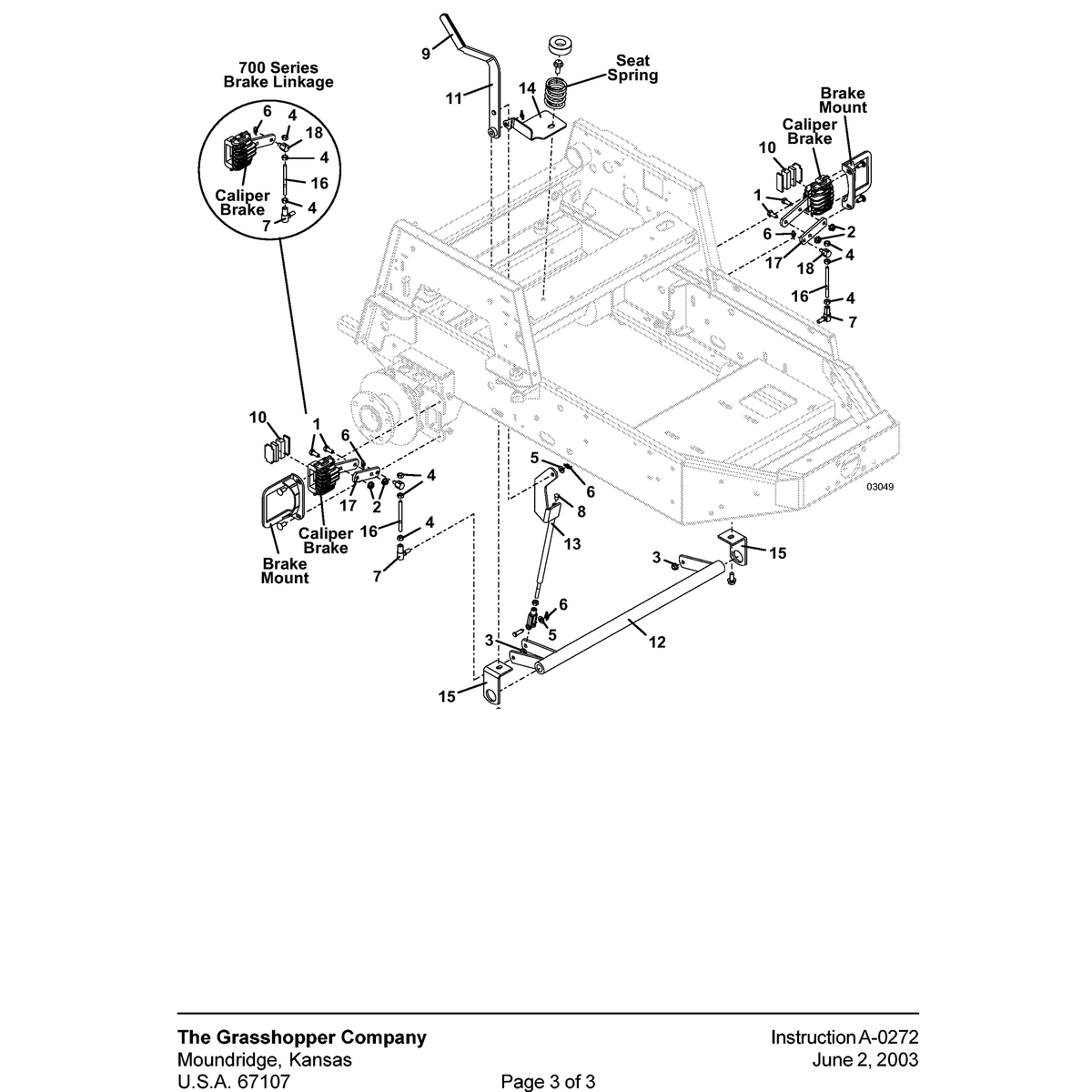 Grasshopper part 606155 — IPL diagram snippet (6x zoom, amber highlight)