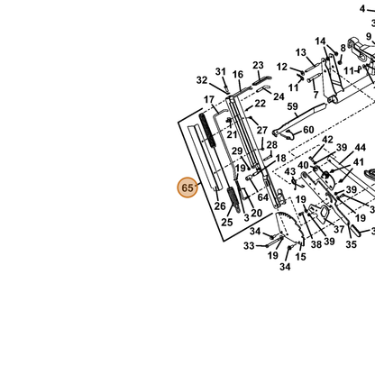 Grasshopper part 606521 — IPL diagram snippet (6x zoom, amber highlight)