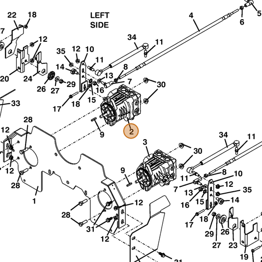 Grasshopper part 606570 — IPL diagram snippet (6x zoom, amber highlight)
