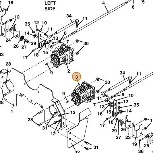 Grasshopper part 606571 — IPL diagram snippet (6x zoom, amber highlight)