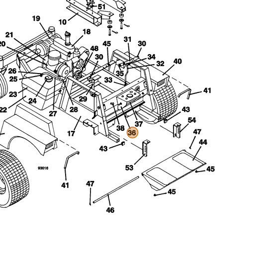 Grasshopper part 623241 — IPL diagram snippet (6x zoom, amber highlight)